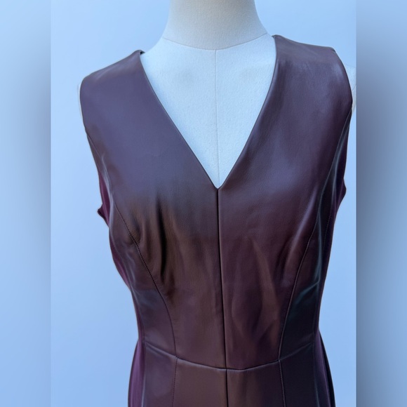 International Concepts / INC Women’s Faux Leather Panel Midi Dress SZ 10 Petite - Picture 16 of 17